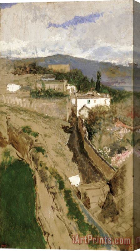 Mariano Jose Maria Bernardo Fortuny Y Carbo Granada Landscape Stretched Canvas Print / Canvas Art