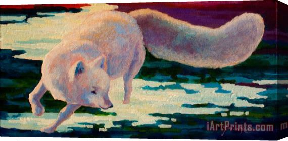 Marion Rose Arctic Fox Stretched Canvas Painting / Canvas Art
