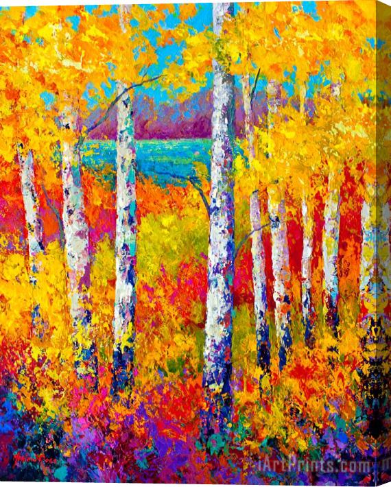 Marion Rose Autumn Patchwork Stretched Canvas Painting / Canvas Art