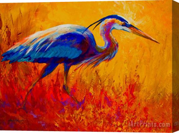 Marion Rose Blue Heron Stretched Canvas Painting / Canvas Art