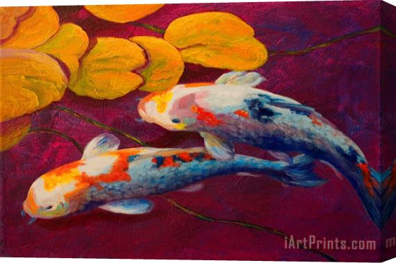 Marion Rose Koi Pond II Stretched Canvas Painting / Canvas Art