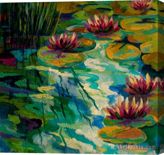 Marion Rose Lily Pond II Stretched Canvas Painting / Canvas Art