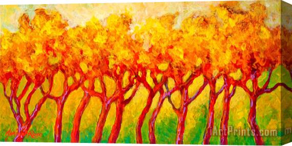 Marion Rose Tree Line Stretched Canvas Painting / Canvas Art