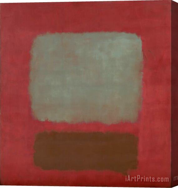 Mark Rothko No 37 No 19 Slate Blue And Brown on Plum 1958 Stretched Canvas Painting / Canvas Art