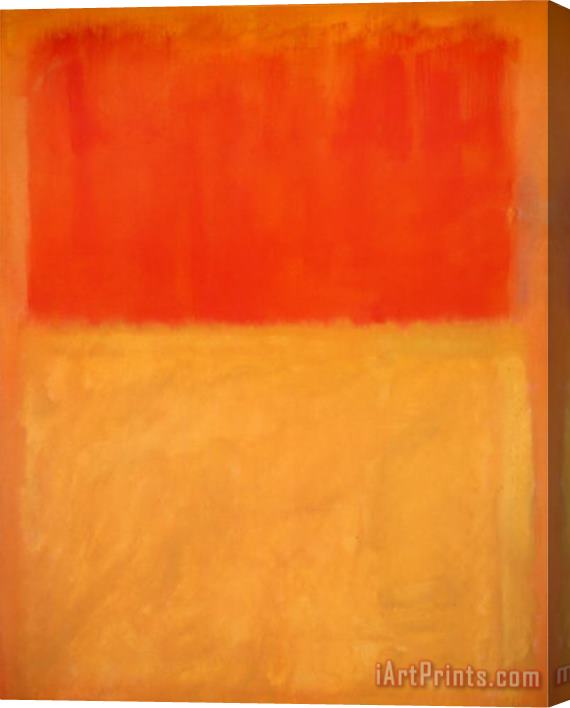 Mark Rothko Twentieth Century Art Masterpieces Mark Rothko Orange And Tan Stretched Canvas Painting / Canvas Art