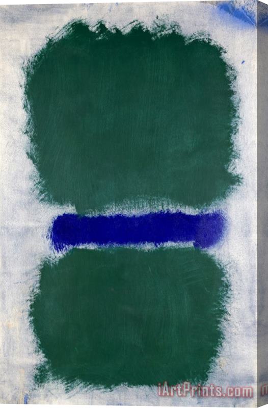 Mark Rothko Untitled (green Divided by Blue) Stretched Canvas Print / Canvas Art