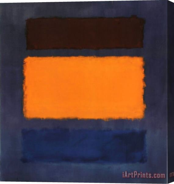 Mark Rothko Untitled Brown And Orange on Maroon Stretched Canvas Painting / Canvas Art