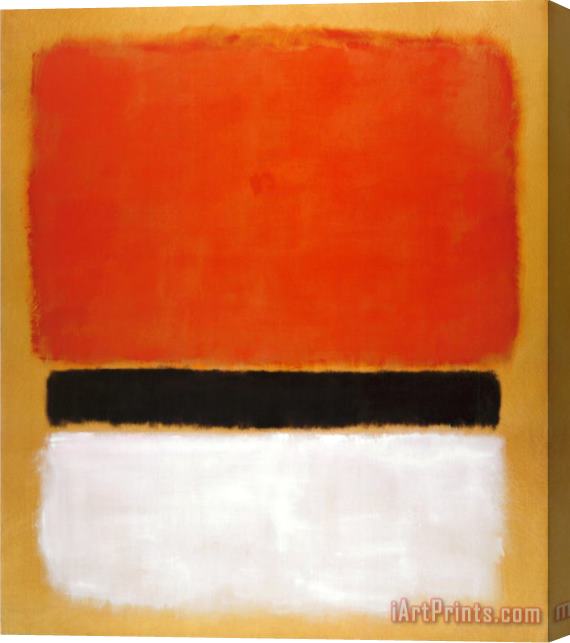 Mark Rothko Untitled Red Black White on Yellow 1955 Stretched Canvas Print / Canvas Art