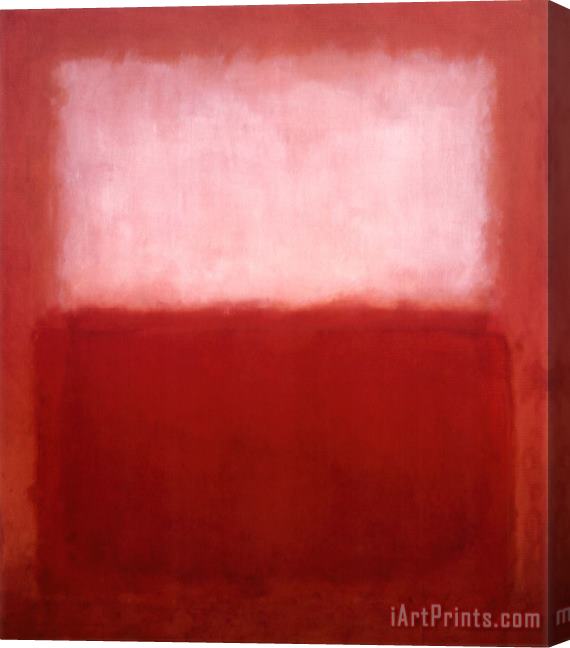 Mark Rothko White Over Red Stretched Canvas Print / Canvas Art