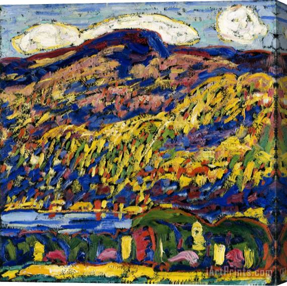 Marsden Hartley Mountain Lake Autumn Stretched Canvas Painting / Canvas Art
