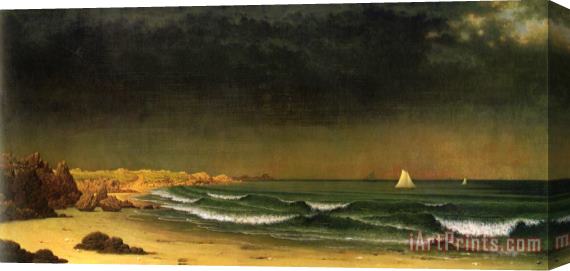 Martin Johnson Heade Approaching Storm, Beach Near Newport Stretched Canvas Print / Canvas Art