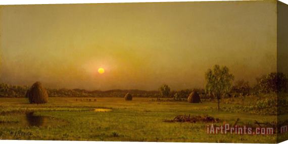 Martin Johnson Heade Marsh Sunset, Newburyport, Massachusetts Stretched Canvas Print / Canvas Art