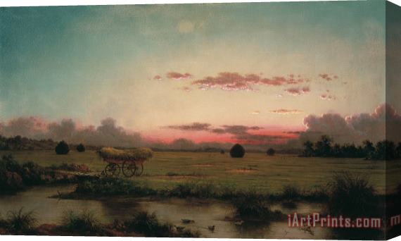 Martin Johnson Heade The Marshes at Rhode Island Stretched Canvas Print / Canvas Art