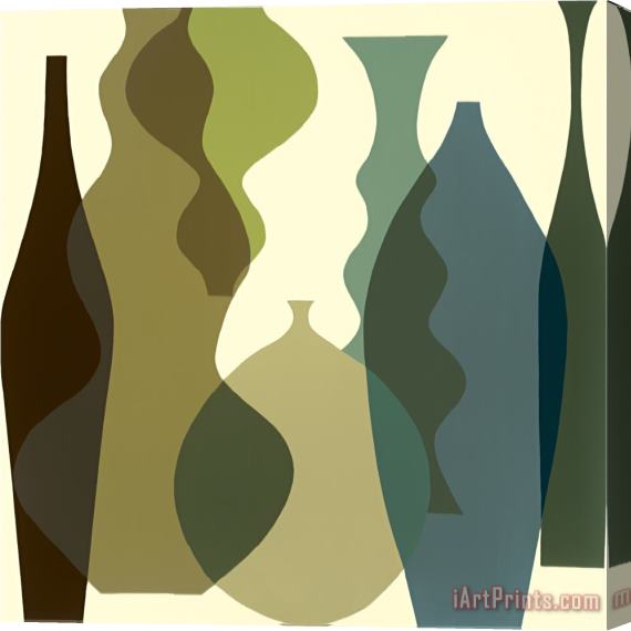 Mary Calkins Floating Vases III Stretched Canvas Print / Canvas Art