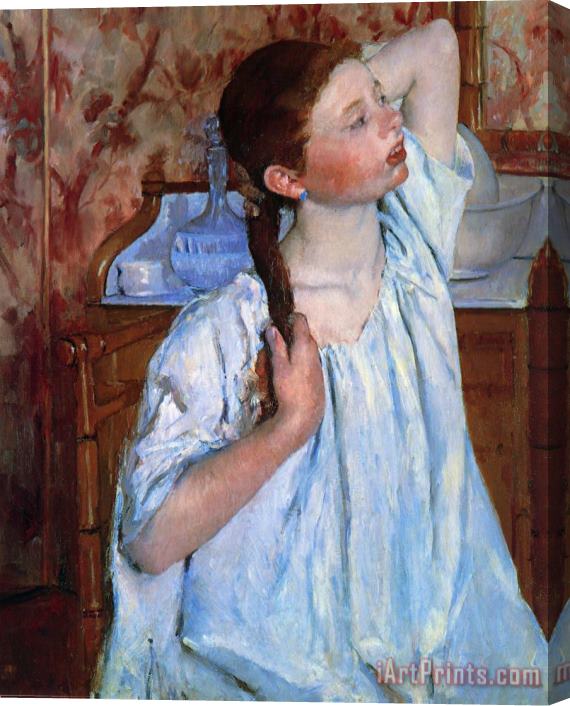 Mary Cassatt Girl Arranging Her Hair Stretched Canvas Print / Canvas Art