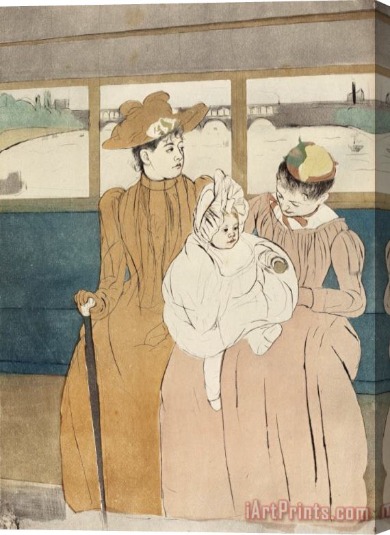 Mary Cassatt In The Omnibus Stretched Canvas Print / Canvas Art