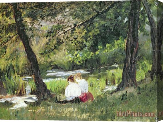 Mary Cassatt Two Seated Women Stretched Canvas Painting / Canvas Art