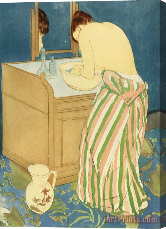 Mary Cassatt Woman Bathing Stretched Canvas Painting / Canvas Art
