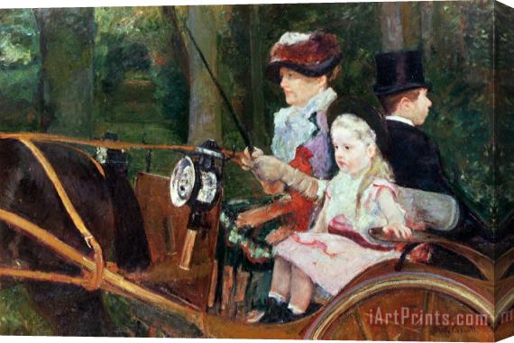 Mary Stevenson Cassatt A woman and child in the driving seat Stretched Canvas Painting / Canvas Art
