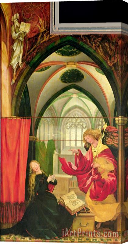 Matthias Grunewald The Annunciation From The Isenheim Altarpiece, Left Hand Wing Stretched Canvas Painting / Canvas Art