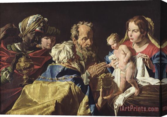 Matthias Stomer Adoration of the Magi Stretched Canvas Print / Canvas Art