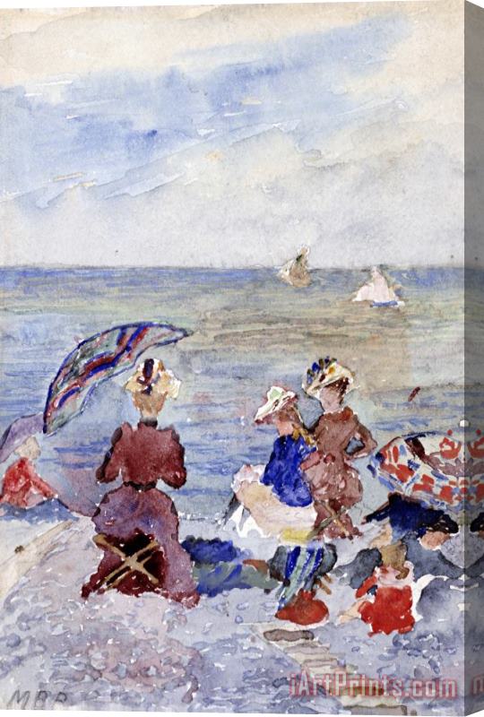 Maurice Brazil Prendergast Figures on The Beach Stretched Canvas Painting / Canvas Art