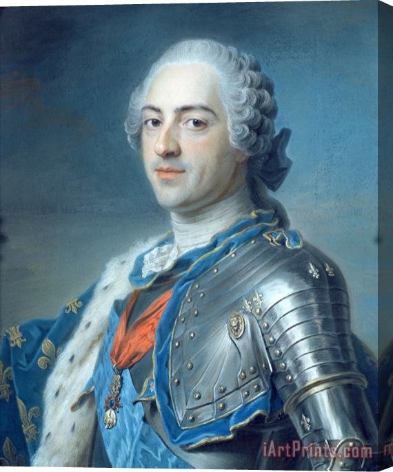 Maurice-Quentin de La Tour Portrait of King Louis Xv (1710 74) Stretched Canvas Painting / Canvas Art