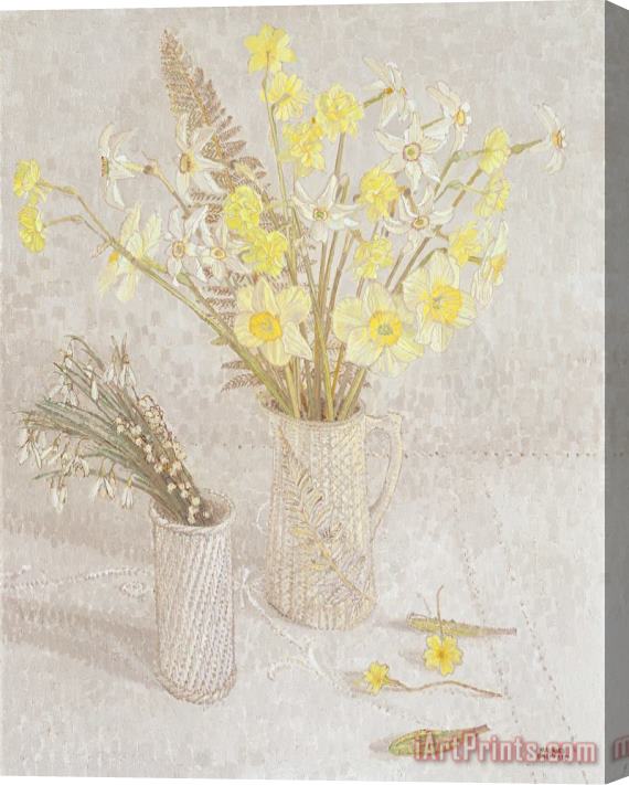 Maurice Sheppard Welsh Spring Flowers Stretched Canvas Print / Canvas Art