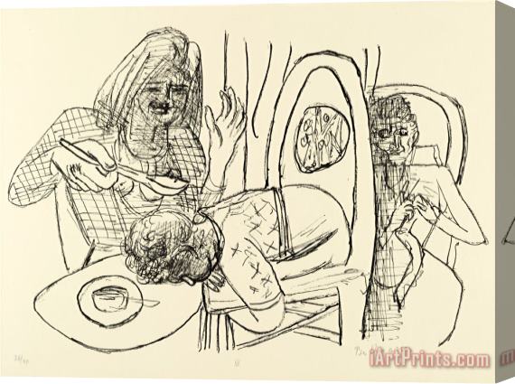 Max Beckmann I Don't Want to Eat My Soup (ich Stretched Canvas Print / Canvas Art