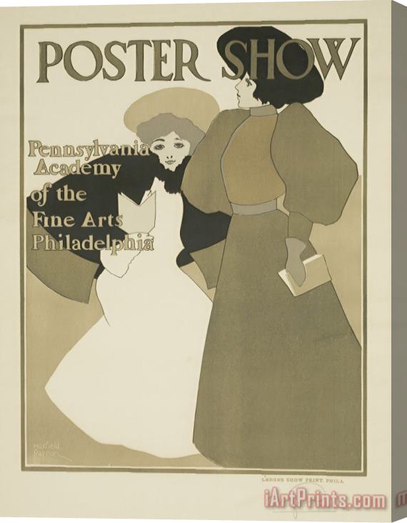Maxfield Parrish Poster Show Pennsylvania Academy of The Fine Arts Poster Stretched Canvas Print / Canvas Art