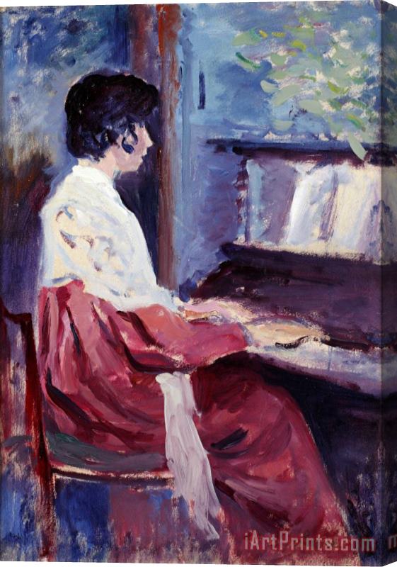 Maximilien Luce Lucie Cousturier at The Piano Stretched Canvas Print / Canvas Art