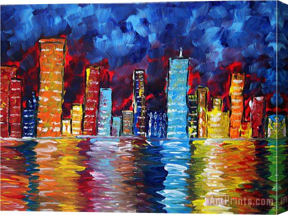 Megan Aroon Duncanson City Nights Stretched Canvas Painting / Canvas Art