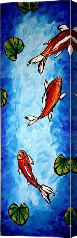 Megan Aroon Duncanson Koi Delight Stretched Canvas Painting / Canvas Art
