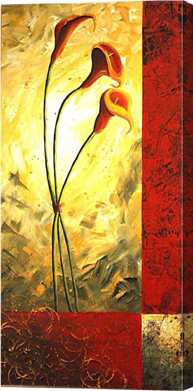 Megan Aroon Duncanson Lily Trio Stretched Canvas Painting / Canvas Art