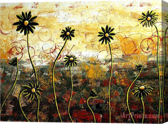 Megan Aroon Duncanson Naive Daisies Stretched Canvas Painting / Canvas Art