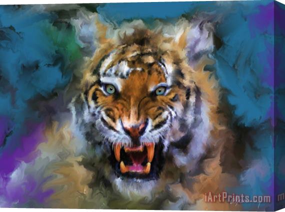 Michael Greenaway Big Cat Dream Stretched Canvas Painting / Canvas Art