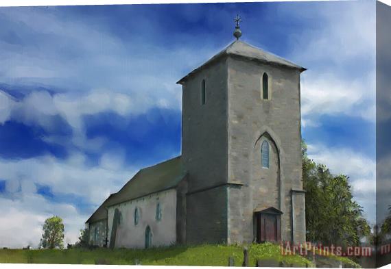 Michael Greenaway Viking Church St Olavs Stretched Canvas Print / Canvas Art