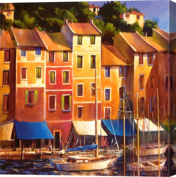 Michael O'toole Portofino Waterfront Stretched Canvas Print / Canvas Art