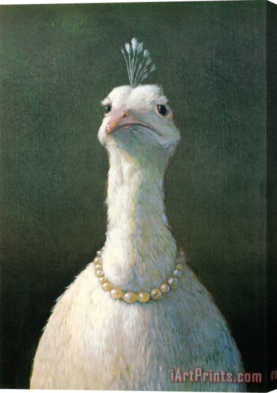 Michael Sowa Fowl with Pearls Stretched Canvas Painting / Canvas Art