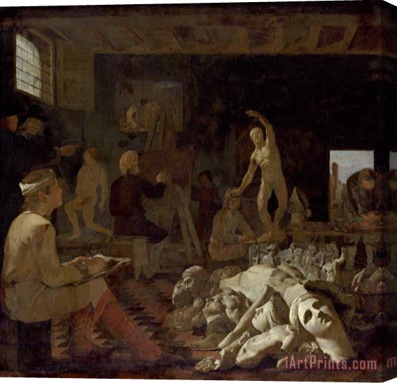 Michael Sweerts A Painter's Studio Stretched Canvas Painting / Canvas Art