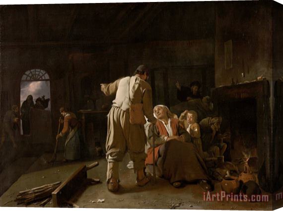 Michael Sweerts Visiting The Sick Stretched Canvas Print / Canvas Art