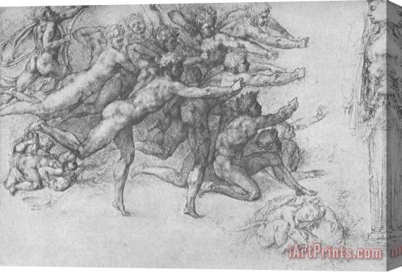 Michelangelo Archers Shooting at a Herm Stretched Canvas Print / Canvas Art