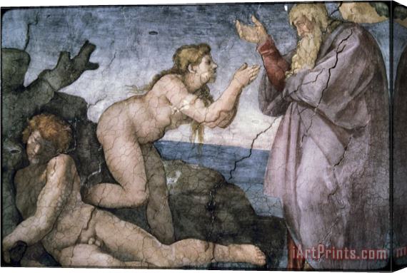 Michelangelo Buonarroti Creation of Eve Stretched Canvas Print / Canvas Art
