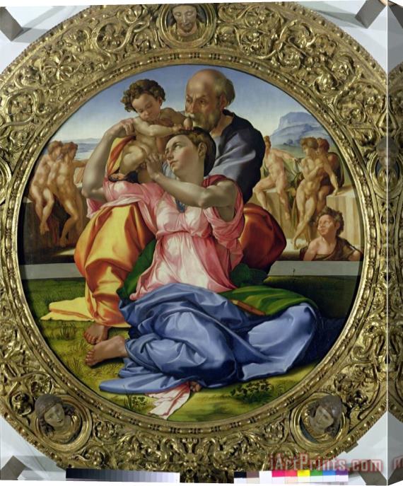 Michelangelo Buonarroti Holy Family with St John Stretched Canvas Painting / Canvas Art