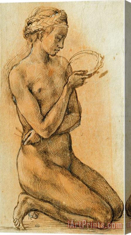 Michelangelo Buonarroti Mary Magdalen Contemplating The Crown of Thorns Stretched Canvas Painting / Canvas Art