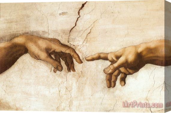 Michelangelo Buonarroti Michelangelo Creation of Adam Art Print Poster Stretched Canvas Print / Canvas Art