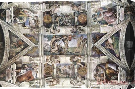 Michelangelo Buonarroti Michelangelo Creation Sistine Chapel Art Poster Adam Stretched Canvas Print / Canvas Art