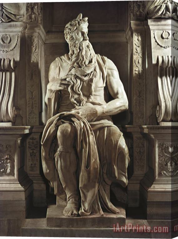 Michelangelo Buonarroti Michelangelo Moses Stretched Canvas Print / Canvas Art