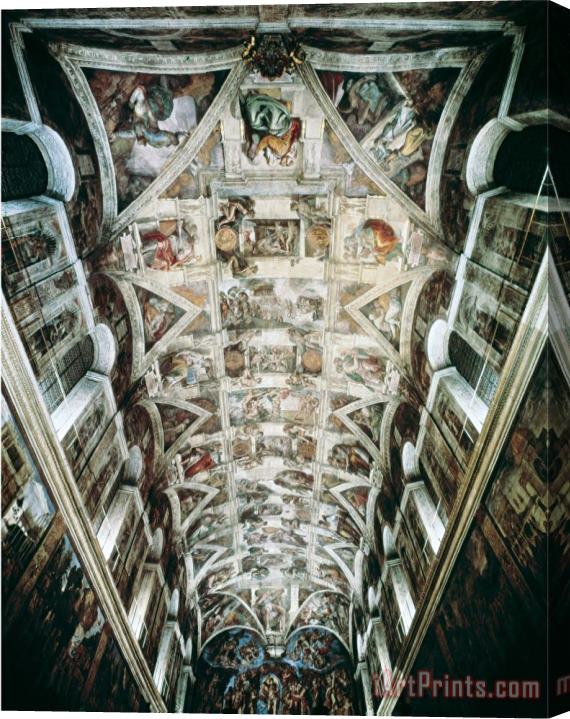 Michelangelo Buonarroti Michelangelo Sistine Chapel Stretched Canvas Print / Canvas Art