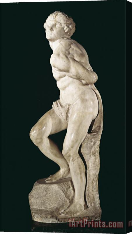 Michelangelo Buonarroti Michelangelo The Rebellious Slave Stretched Canvas Print / Canvas Art